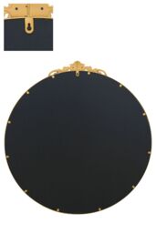 "MirrorOutlet Gold Metal Framed Round Decorative Wall Mirror 39"" X 39"" (100x100CM) - Size: 1 Pack" - thumbnail 5
