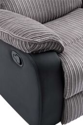 More4Homes Postana 2 Seater Manual High Back Jumbo Cord Fabric Recliner Sofa in Grey - thumbnail 6
