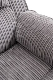 More4Homes Postana 2 Seater Manual High Back Jumbo Cord Fabric Recliner Sofa in Grey - thumbnail 5