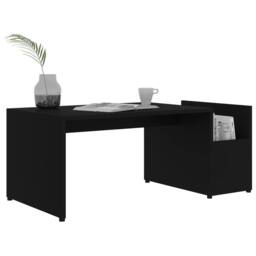 Berkfield Home Chic Coffee Table Black 90x45x35 cm Engineered Wood - Size: 90 x 45 x 35 cm - thumbnail 1