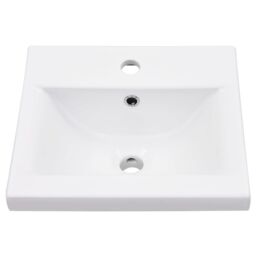 Berkfield Home Bathroom Washbasin Frame with Built-in Basin Black Iron - thumbnail 6