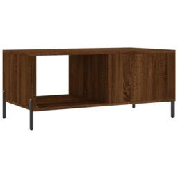 Berkfield Home Coffee Table Brown Oak 90x50x40 cm Engineered Wood - Size: 90 x 50 x 40 cm - thumbnail 8
