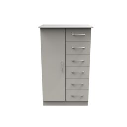 Ready Assembled 2 U Hampshire 1 Door 5 Drawer Childrens Wardrobe (Ready Assembled) in White - thumbnail 1