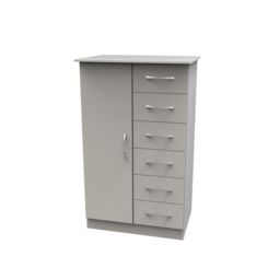 Ready Assembled 2 U Hampshire 1 Door 5 Drawer Childrens Wardrobe (Ready Assembled) in White - thumbnail 3