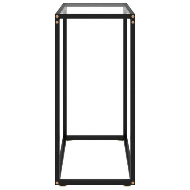 Berkfield Home Modern Console Table Transparent 60x35x75 cm Tempered Glass in Clear - Size: 60 x 35 x 75 cm - image 1