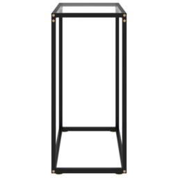 Berkfield Home Modern Console Table Transparent 60x35x75 cm Tempered Glass in Clear - Size: 60 x 35 x 75 cm - thumbnail 1