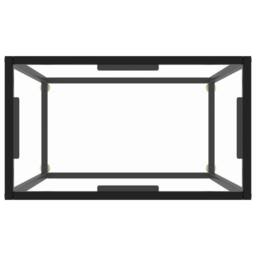 Berkfield Home Modern Console Table Transparent 60x35x75 cm Tempered Glass in Clear - Size: 60 x 35 x 75 cm - thumbnail 4