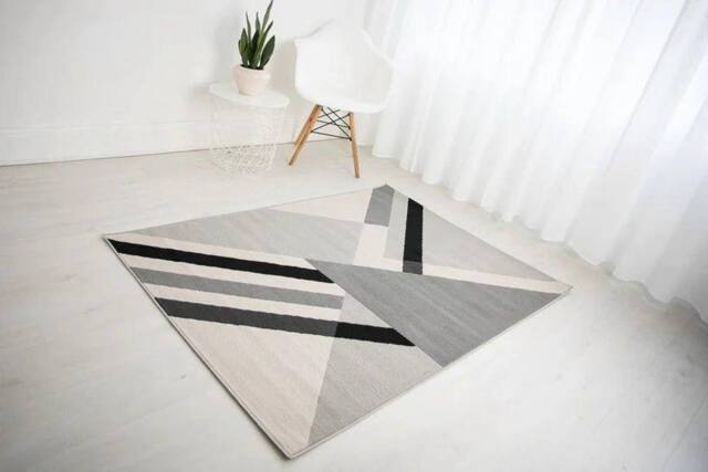 Celebrity Interiors Balletto 186B Grey/Black Rug in Grey - Size: 200 cm x 290 cm - image 1