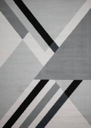 Celebrity Interiors Balletto 186B Grey/Black Rug in Grey - Size: 200 cm x 290 cm - thumbnail 3