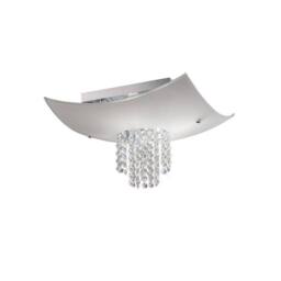 Netlighting Nyla Flush Ceiling 5 Light Polished Chrome Glass Crystal in Grey - thumbnail 1
