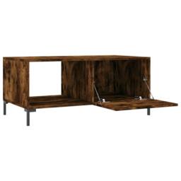Berkfield Home Decorative Coffee Table Smoked Oak 90x50x40 cm Engineered Wood in Brown - Size: 90 x 50 x 40 cm - thumbnail 6