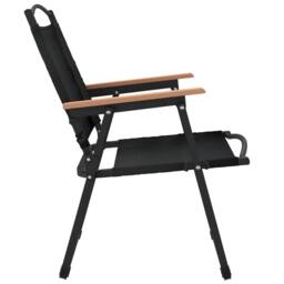 Berkfield Home Camping Chairs 2 pcs Black 54x55x78 cm Oxford Fabric - Size: 54 x 55 x 78 cm - thumbnail 5
