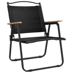 Berkfield Home Camping Chairs 2 pcs Black 54x55x78 cm Oxford Fabric - Size: 54 x 55 x 78 cm - thumbnail 3
