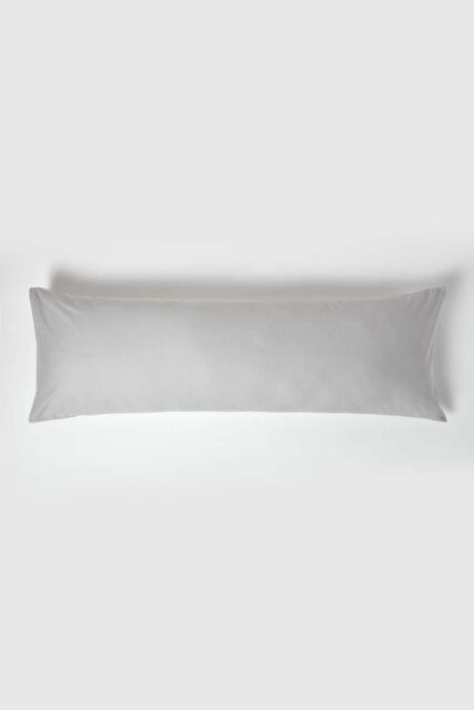 Homescapes Egyptian Cotton Housewife Body Pillowcase 200 TC in Silver - image 1