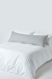 Homescapes Egyptian Cotton Housewife Body Pillowcase 200 TC in Silver - thumbnail 2