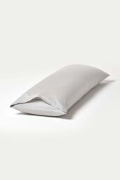 Homescapes Egyptian Cotton Housewife Body Pillowcase 200 TC in Silver - thumbnail 4