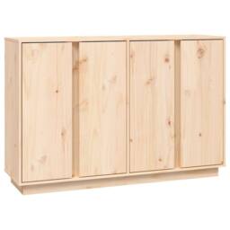 Berkfield Home Sideboard 120x35x80 cm Solid Wood Pine in Light Tan - Size: 120 x 35 x 80 cm