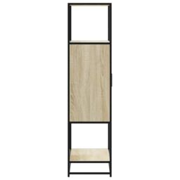 Berkfield Home Highboard Sonoma Oak 68x35x139 cm Engineered Wood & Metal in Brown - Size: 68 x 35 x 139 cm - thumbnail 5