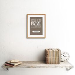 "Artery8 Wall Art Print Dictionary Page Quote Winston Churchill Success Artwork Framed 9X7 Inch in Beige - Size: W7"" x H9""" - thumbnail 2