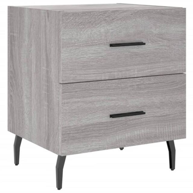 Berkfield Home Bedside Cabinet Grey Sonoma 40x35x47.5 cm Engineered Wood - image 1