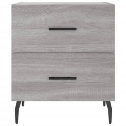 Berkfield Home Bedside Cabinet Grey Sonoma 40x35x47.5 cm Engineered Wood - thumbnail 6