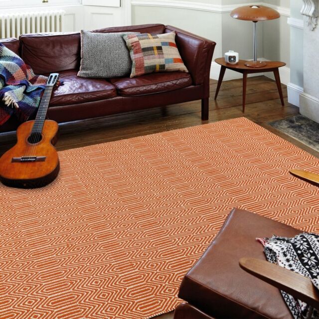 The Rug Shop UK Orange Handmade Modern Geometric Easy To Clean Area Rug - Size: 200 cm x 300 cm - image 1