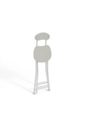 Living and Home Set of 2 Compact Wooden White Folding Dining Chair with Metal Legs - thumbnail 3