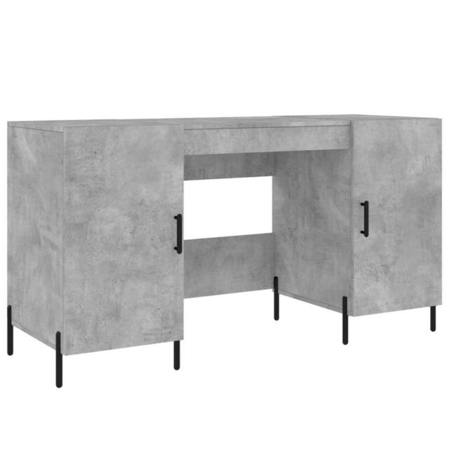 Berkfield Home Desk Concrete Grey 140x50x75 cm Engineered Wood - Size: 140 x 50 x 75 cm - image 1