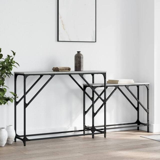 Berkfield Home Nesting Console Tables 2 pcs Grey Sonoma Engineered Wood - image 1