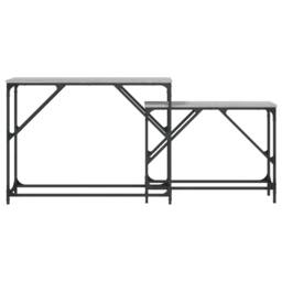 Berkfield Home Nesting Console Tables 2 pcs Grey Sonoma Engineered Wood - thumbnail 4