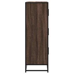 Berkfield Home Highboard Brown Oak 68x35x106.5 cm Engineered Wood & Metal - thumbnail 5