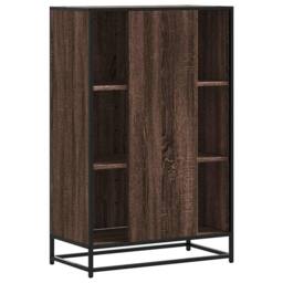 Berkfield Home Highboard Brown Oak 68x35x106.5 cm Engineered Wood & Metal - thumbnail 6