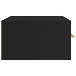 Berkfield Home Wall-mounted Bedside Cabinet Black 35x35x20 cm - Size: 35 x 35 x 20 cm - thumbnail 7
