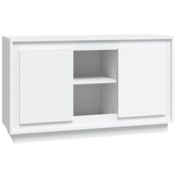Berkfield Home Sideboard White 102x35x60 cm Engineered Wood - Size: 102 x 35 x 60 cm - thumbnail 2