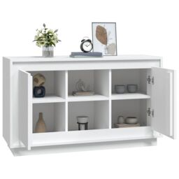 Berkfield Home Sideboard White 102x35x60 cm Engineered Wood - Size: 102 x 35 x 60 cm - thumbnail 4