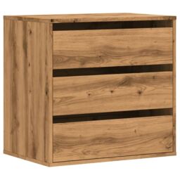 Berkfield Home Corner Chest of Drawers Artisian Oak 60x41x58 cm Engineered Wood in Brown - Size: 60 x 41 x 58 cm - thumbnail 2