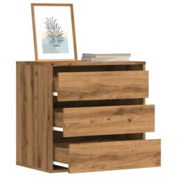 Berkfield Home Corner Chest of Drawers Artisian Oak 60x41x58 cm Engineered Wood in Brown - Size: 60 x 41 x 58 cm