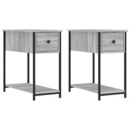 Berkfield Home Durable Bedside Cabinets 2 pcs Grey Sonoma 30x60x60 cm Engineered Wood - Size: 30 x 60 x 60 cm - thumbnail 3