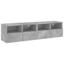 Berkfield Home TV Wall Cabinets 2 pcs Concrete Grey 60x30x30 cm Engineered Wood - Size: 60 x 30 x 30 cm - thumbnail 1