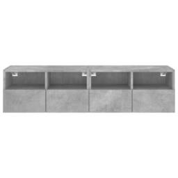 Berkfield Home TV Wall Cabinets 2 pcs Concrete Grey 60x30x30 cm Engineered Wood - Size: 60 x 30 x 30 cm - thumbnail 7