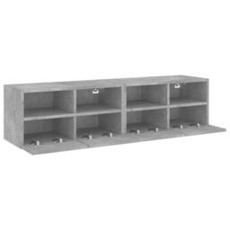 Berkfield Home TV Wall Cabinets 2 pcs Concrete Grey 60x30x30 cm Engineered Wood - Size: 60 x 30 x 30 cm - thumbnail 6