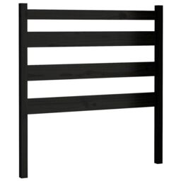 Berkfield Home Bed Headboard Black 81x4x100 cm Solid Wood Pine - Size: 81 x 4 x 100 cm - thumbnail 2