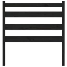Berkfield Home Bed Headboard Black 81x4x100 cm Solid Wood Pine - Size: 81 x 4 x 100 cm - thumbnail 4