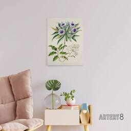 "Artery8 New Zealand Teteaweka Plant Flowers Featon Canvas Wall Art Print in Beige - Size: W12"" x H16""" - thumbnail 3