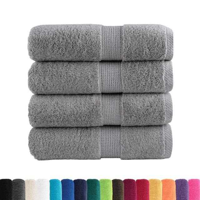 Berkfield Home Premium Soap Towels SOLUND 4pcs Grey 30x30cm 600gsm - image 1