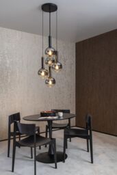 Lucide 'MARIUS' Dimmable Adjustable Indoor Cluster Pendant Light 5xE27 in Black - thumbnail 3