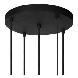 Lucide 'MARIUS' Dimmable Adjustable Indoor Cluster Pendant Light 5xE27 in Black - thumbnail 6