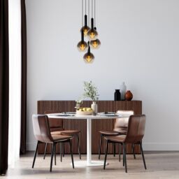 Lucide 'MARIUS' Dimmable Adjustable Indoor Cluster Pendant Light 5xE27 in Black - thumbnail 5