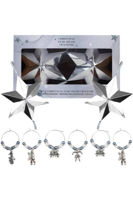 kreativekraft Christmas Cracker Glass Decoration Pack of 6 - Size: 6 Pack - image 1