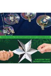 kreativekraft Christmas Cracker Glass Decoration Pack of 6 - Size: 6 Pack - thumbnail 2